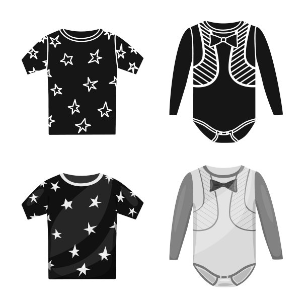 孤立对象时装和服装标志集图片下载