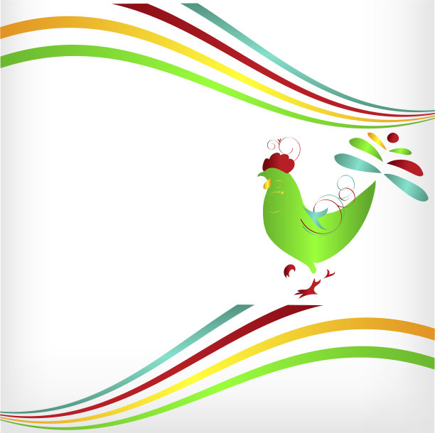 公鸡越过彩虹图片下载