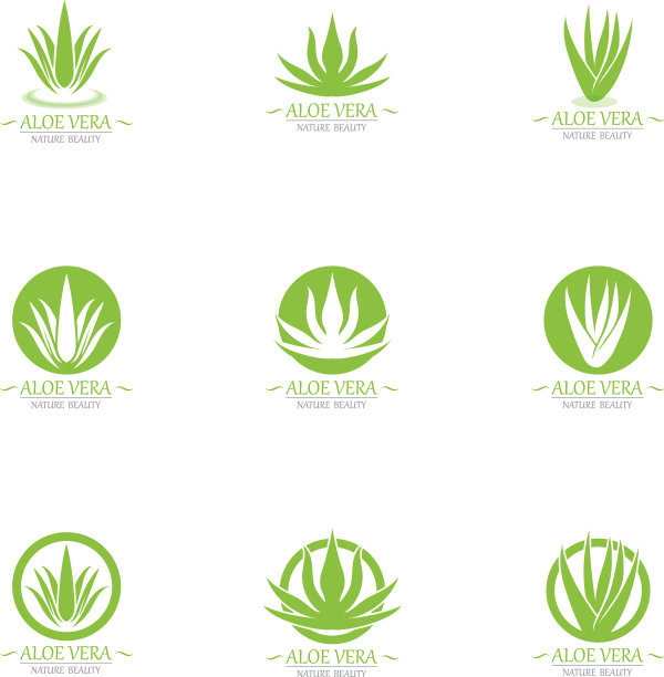 芦荟标识和符号模板图标图片下载