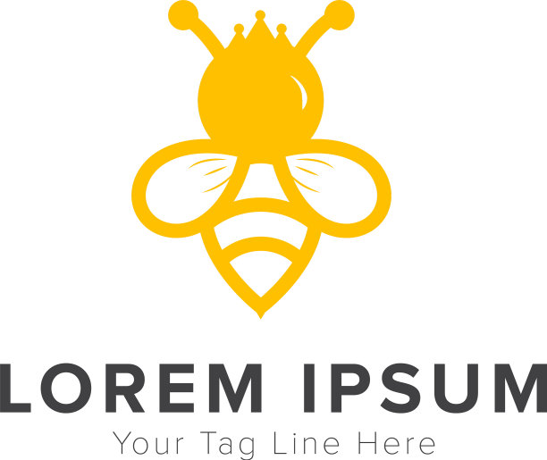 金蜂标志设计蜂蜜现代标志产业图片下载
