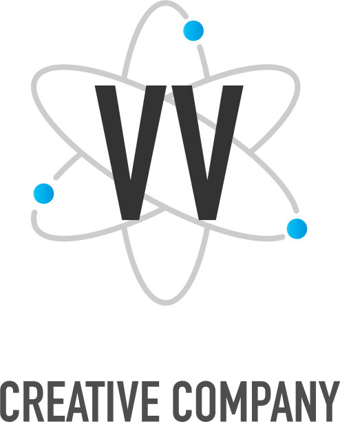 原子中子设计标志的首字母vv图片下载