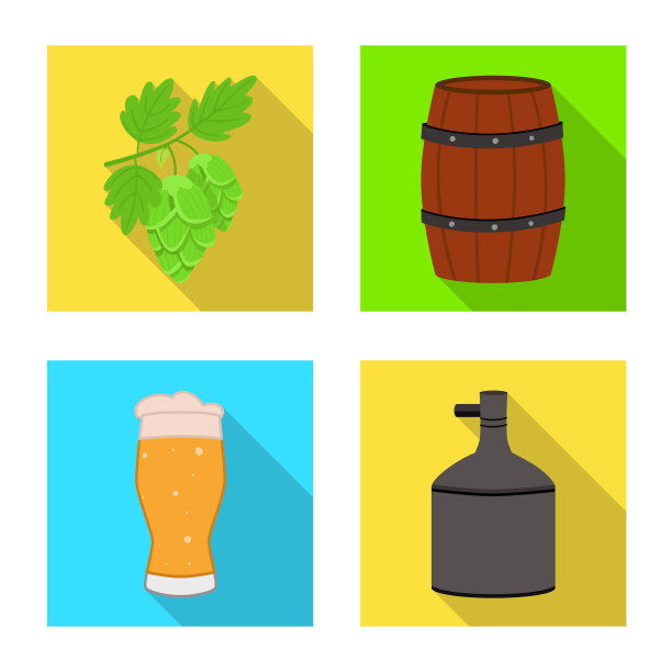 啤酒厂和酿酒标志集设计图片下载