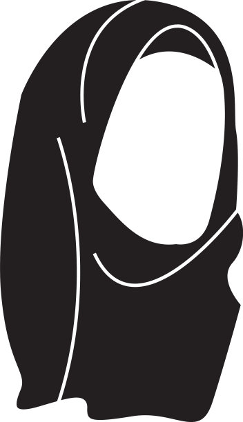 妇女头巾宗教图形设计模板图片下载