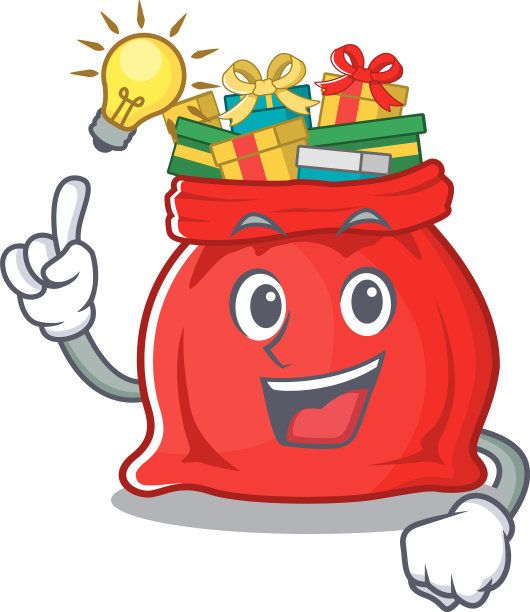 有想法的玩具圣诞老人袋卡通形状图片下载