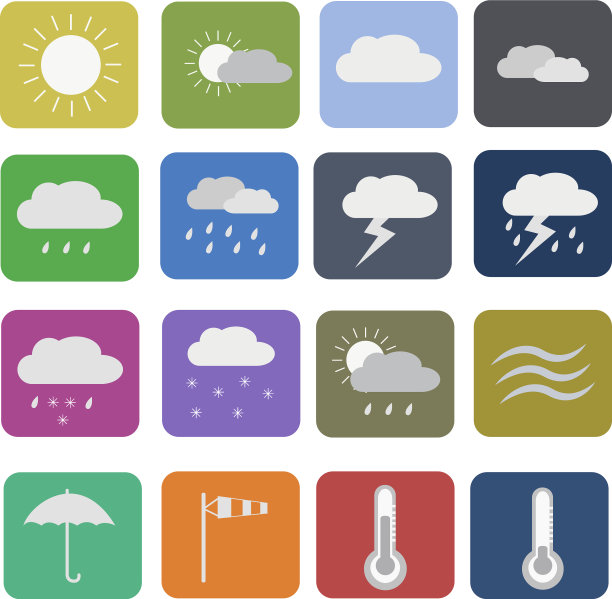 天气符号图标图片下载