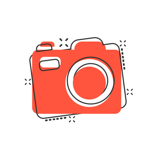 相机设备标志图标在漫画风格图片下载