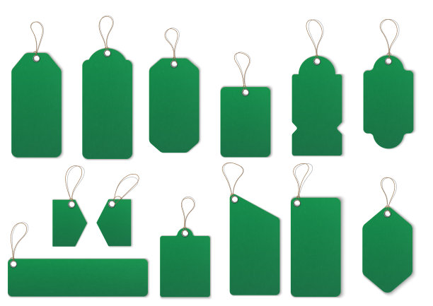 白色背景上的价格标签图片下载