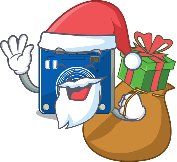 圣诞老人与礼物触摸传感器玩具上面的卡通图片下载