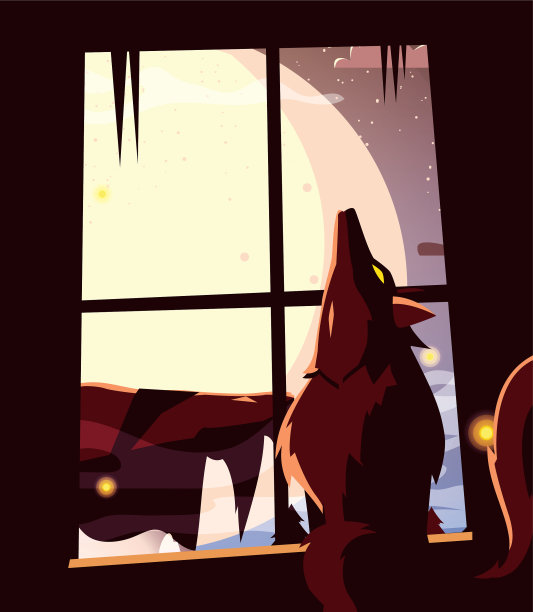 万圣节狼人设计图标图片下载