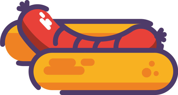 白色背景上的热狗图片下载