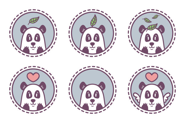 设置熊猫标志图标标签图片下载