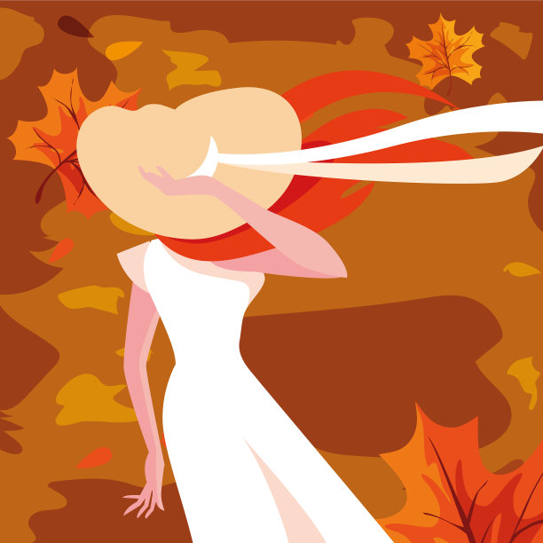 秋天的女人图片下载