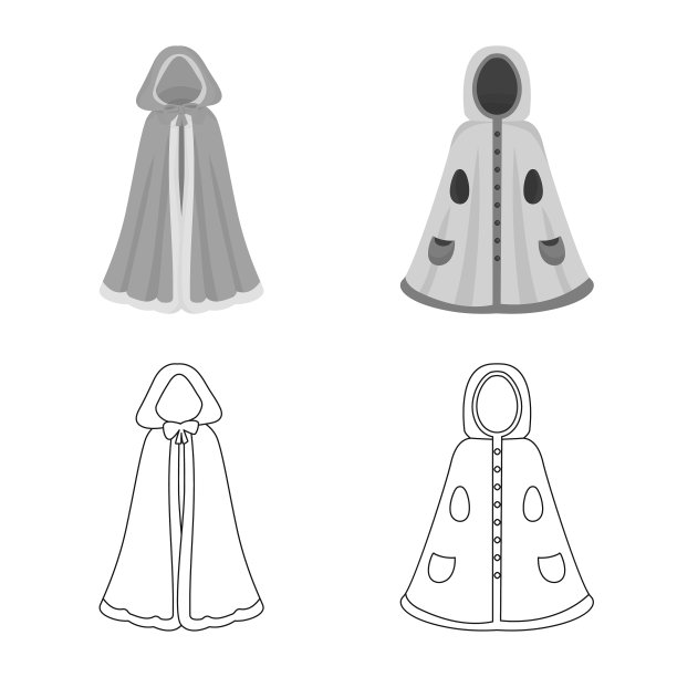 设计材料和服装符号集图片下载