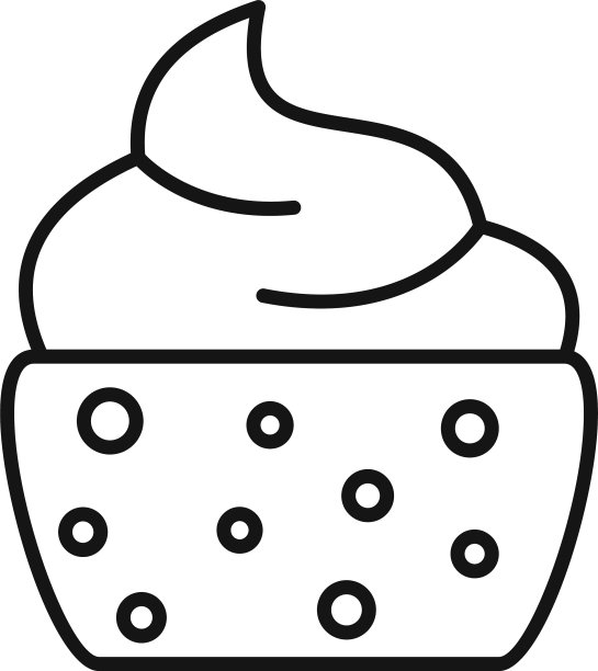 纸杯蛋糕图标轮廓风格图片下载