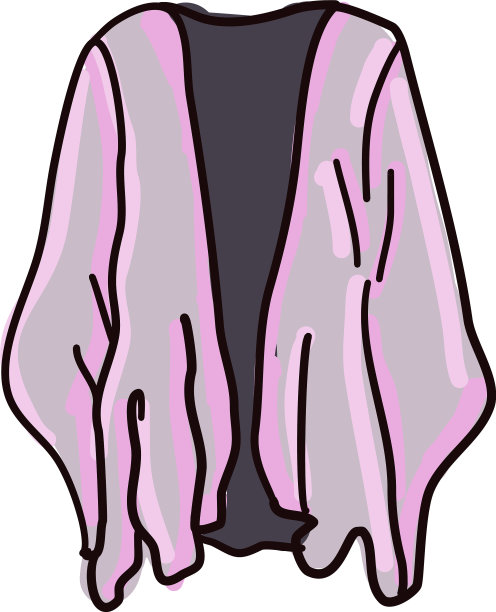 白色背景上的粉红色和服图片下载