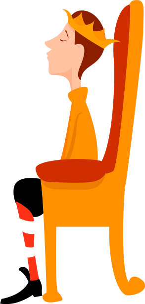 白色背景上戴皇冠的国王图片下载