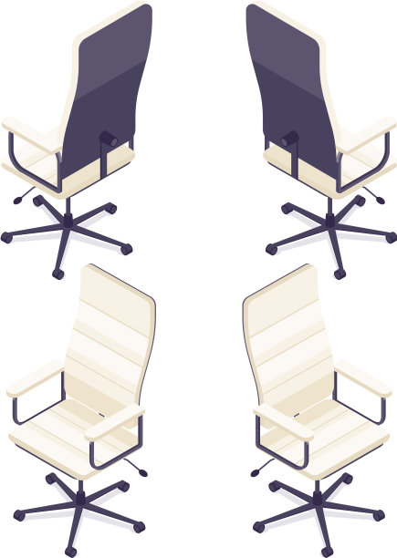 3d扶手椅前视图和后视图图片下载