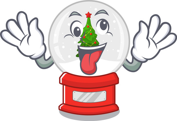 疯狂的迷你圣诞雪花球卡通形状图片下载