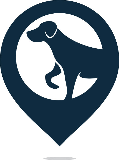 狗宠物动物别针定位标识设计图片下载