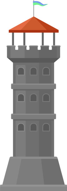 深灰色的瞭望塔上图片下载
