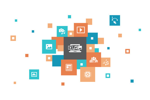 数字内容信息图10步像素设计图片下载