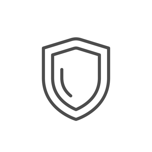 盾牌线条图标和安全概念图片下载