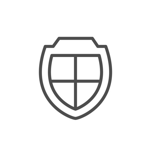 盾牌线条图标和安全概念图片下载