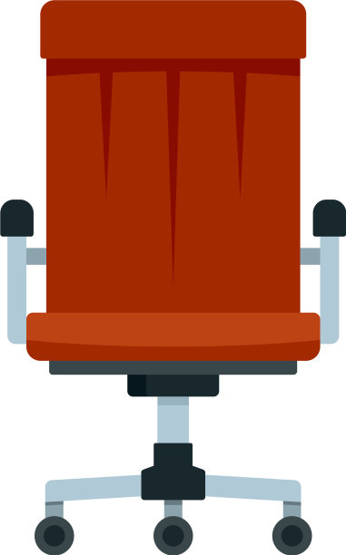老板皮椅图标平坦风格图片下载
