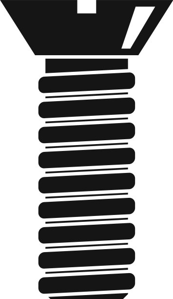 工业螺丝螺栓图标简约风格图片下载