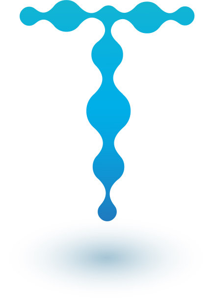 水分子首字母t标志设计图片下载