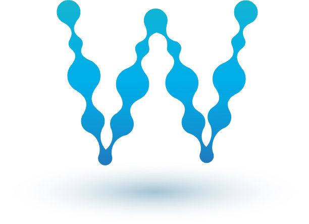 水分子首字母w标志设计图片下载