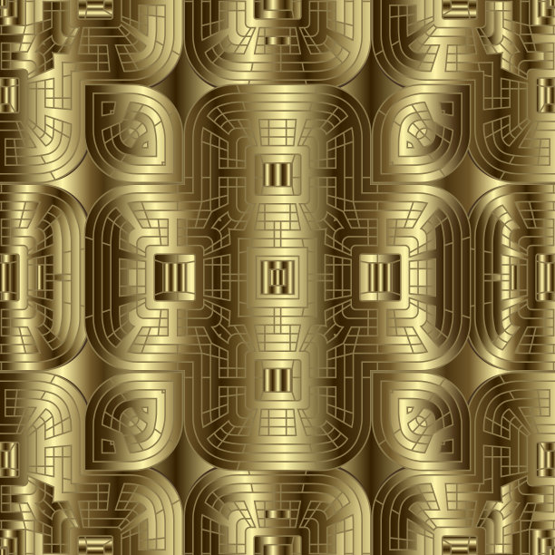 黄金纹理3d无缝模式图片下载