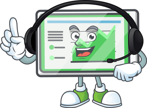 带耳机向上图表横表白色图片下载