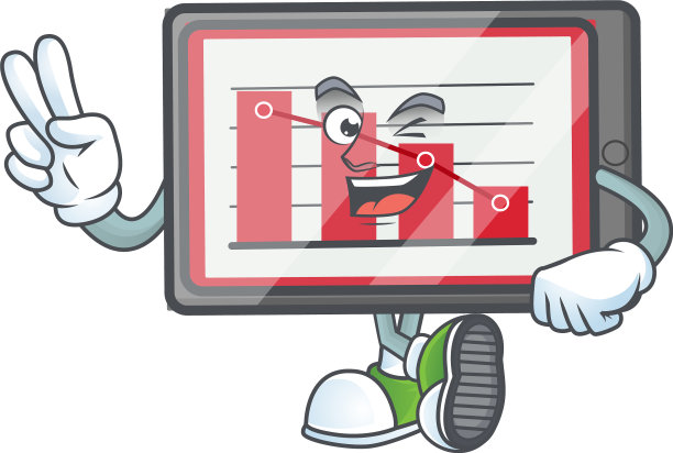 两指向下图表水平表在卡通图片下载