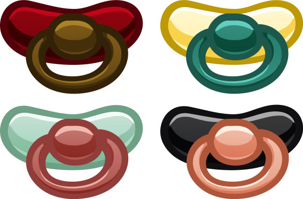 设置四个不同颜色的乳头图片下载