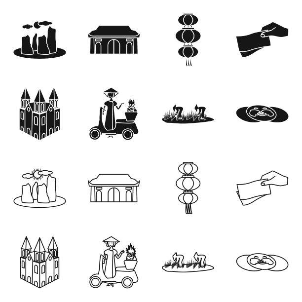 孤立对象越南和传统标志图片下载