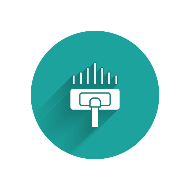 白色清洗服务图标与长隔离图片下载