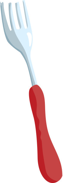 白色背景的厨房叉图片下载