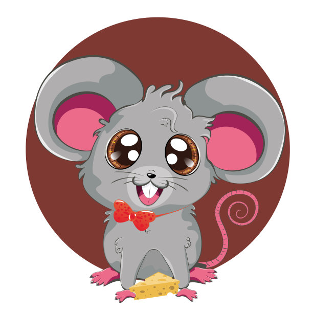 卡哇伊的灰色老鼠图片下载