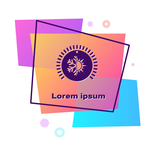 紫色恒温器图标隔离在白色上图片下载