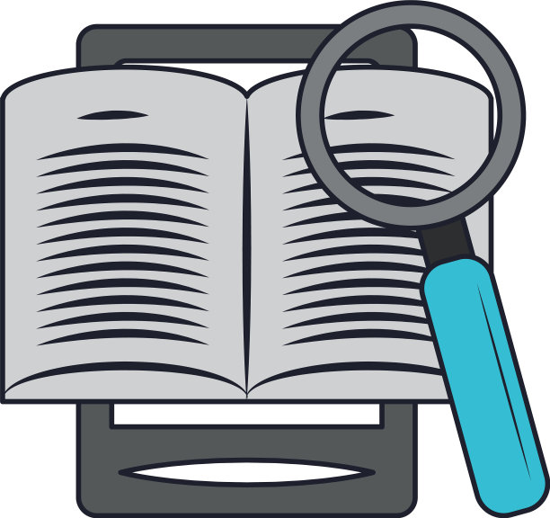 放大镜和智能手机孤立图标图片下载