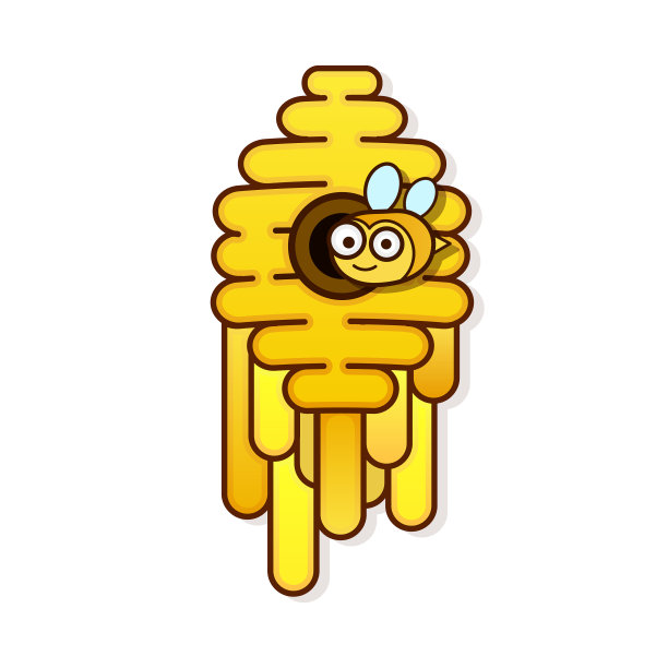 黄色的蜂箱在白色背景的蜂箱上图片下载