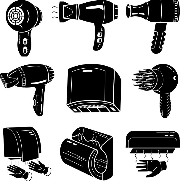 烘干机图标设置简单的风格图片下载