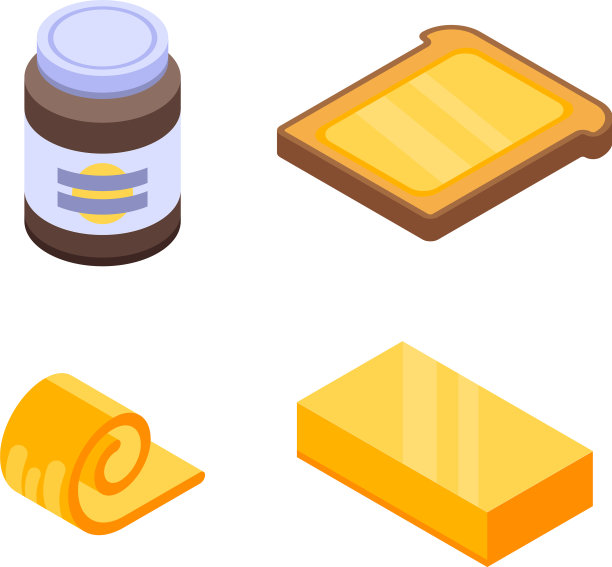黄油图标设置等距样式图片下载