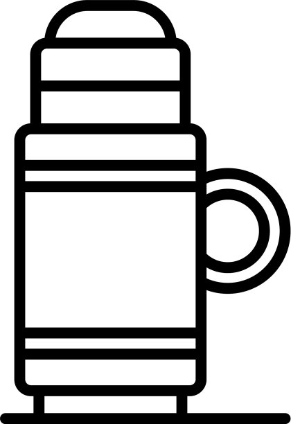 热水瓶图标轮廓风格图片下载