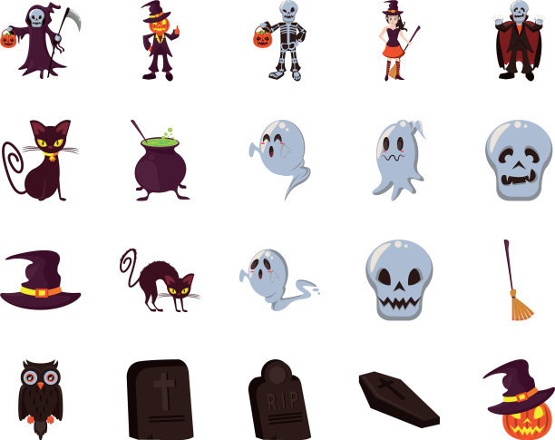 捆绑万圣节套装图标图片下载