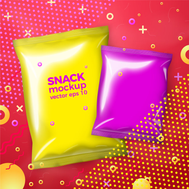 明亮的零食模型与抽象风格图片下载