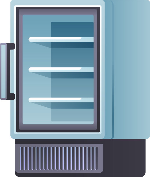 酒店饮料冰箱图标卡通风格图片下载