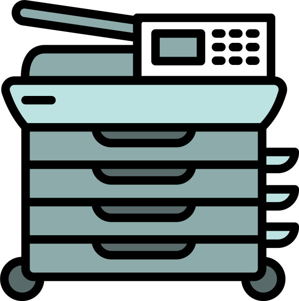 办公室数码打印机图标轮廓样式图片下载