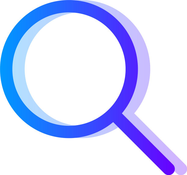 搜索蓝紫渐变图标放大镜图片下载